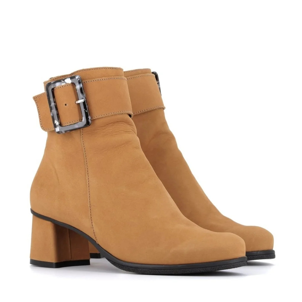 Stylish Tan Ankle Boots - Picture 2 of 13
